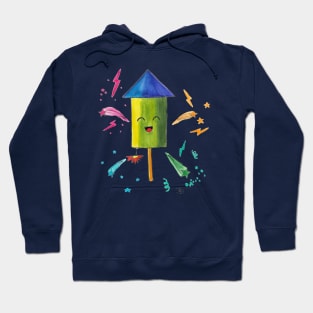 The rocket rises joyfully to the sky Hoodie